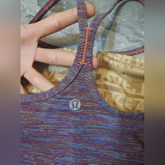 Lululemon Power Y Tank. Wee Are From Space Black March Multi. Size 6. - Picture 6 of 10